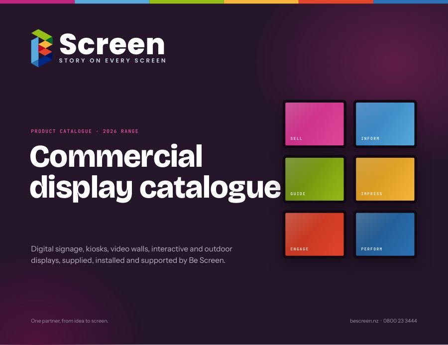Page 1 of the Be Screen catalogue: Cover